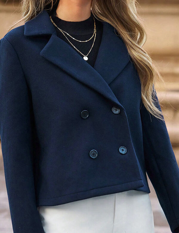 Tailored Collar Woolen Coat - EverVibe
