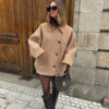 Winter Fashion Lapel Coat Outerwear - EverVibe