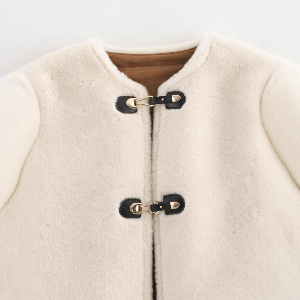 Double-sided String Button Jacket - EverVibe - Image 2