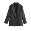 Fashion Long Sleeve Straight Suit Coat - EverVibe