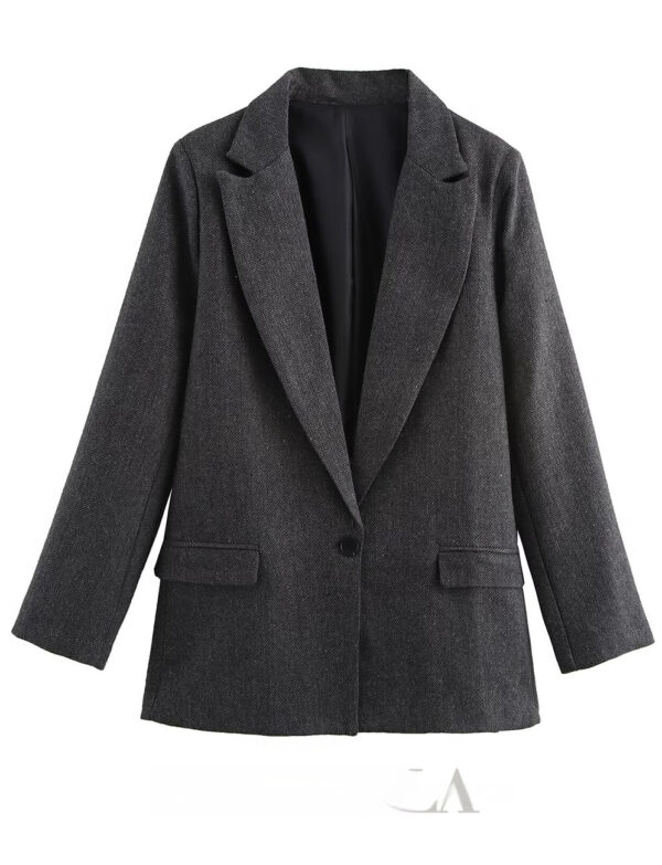 Fashion Long Sleeve Straight Suit Coat - EverVibe