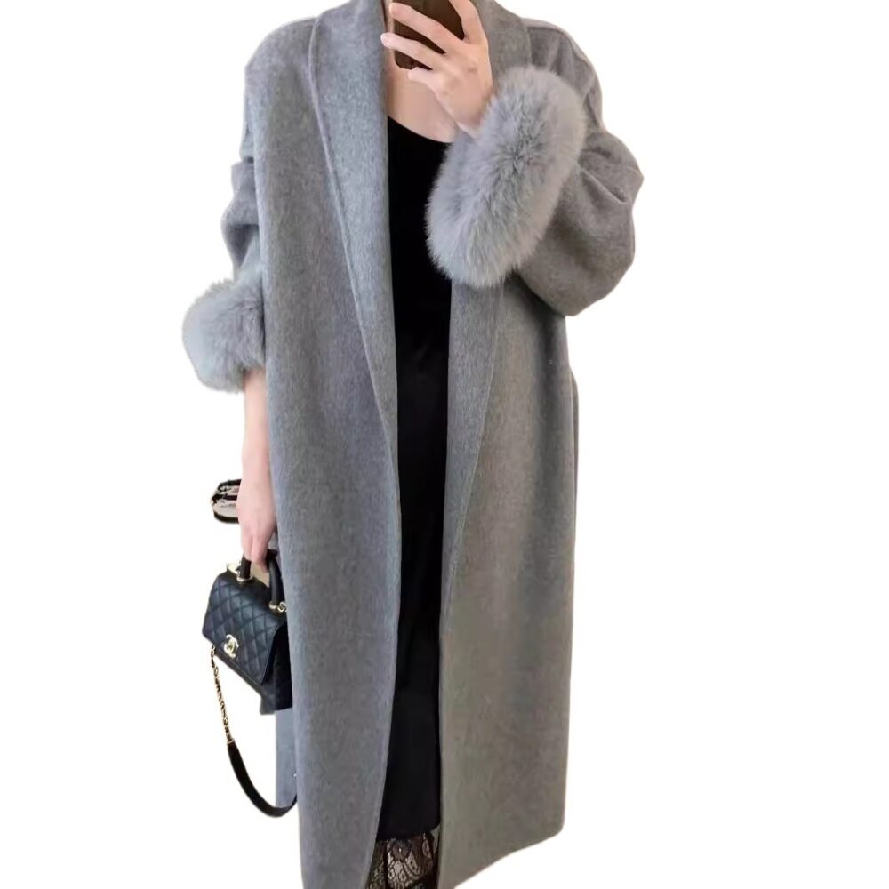 Long Lapel Reversible Cashmere - EverVibe - Image 3
