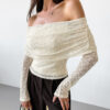 Jacquard Knitted Collar Long Sleeve - EverVibe