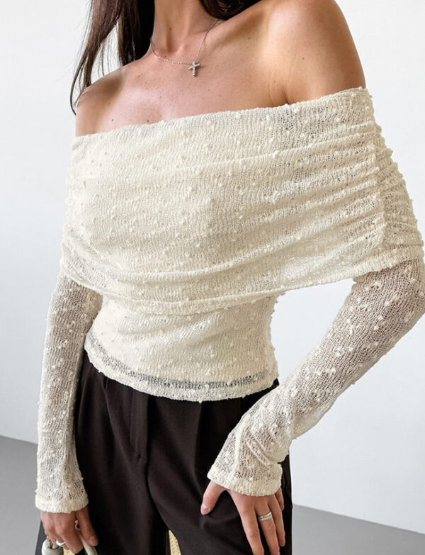 Jacquard Knitted Collar Long Sleeve - EverVibe