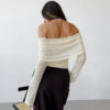 Jacquard Knitted Collar Long Sleeve - EverVibe - Image 4