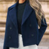 Tailored Collar Woolen Coat - EverVibe - Image 5