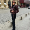 Leather Jacket Cropped Tops Streetwear - EverVibe - Image 2