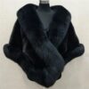 Fox Fur Cape Coat Plus-sized - EverVibe - Image 6