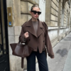 Buckle Lapel Long Overcoat - EverVibe