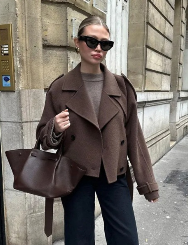 Buckle Lapel Long Overcoat - EverVibe