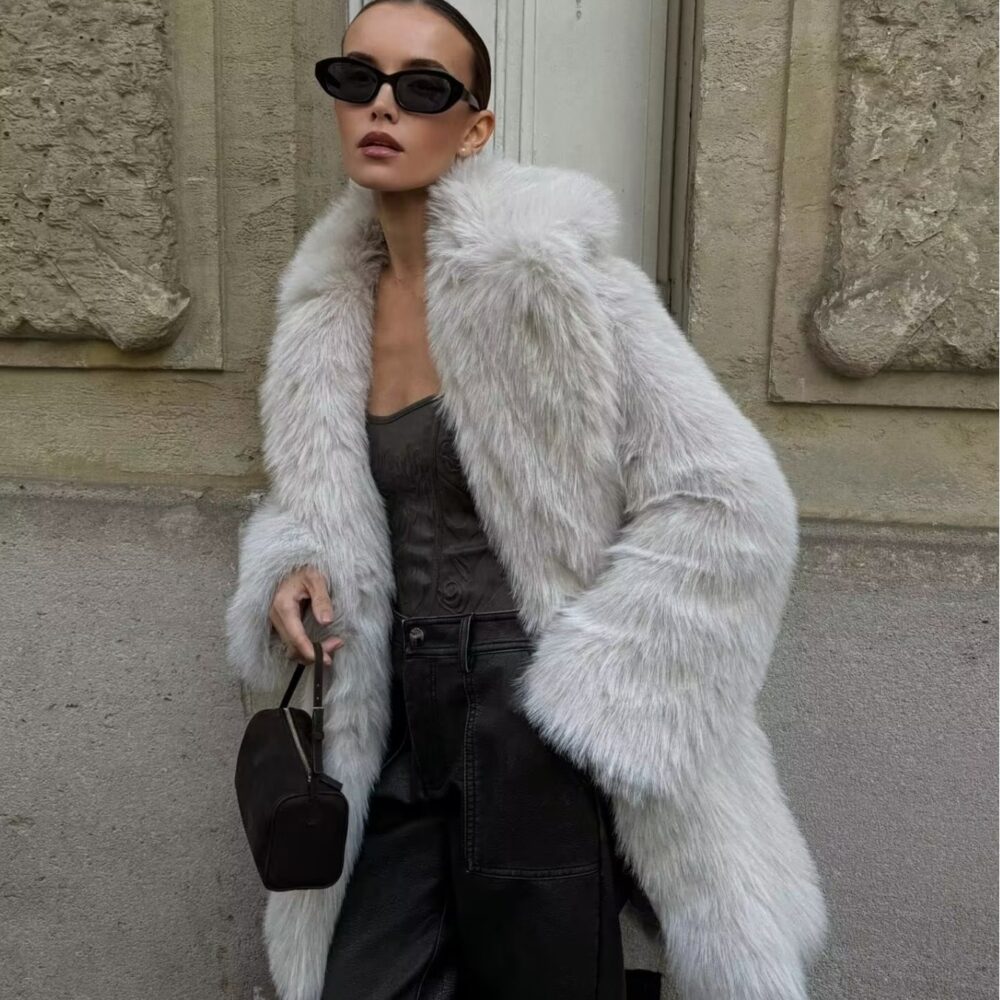 Artificial Fur Warm Coat - EverVibe - Image 2