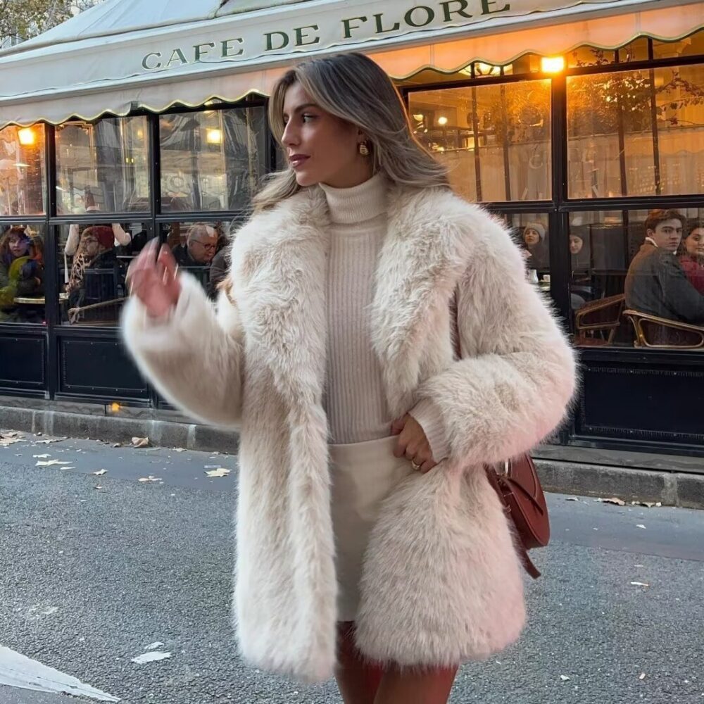 Artificial Fur Warm Coat - EverVibe - Image 3