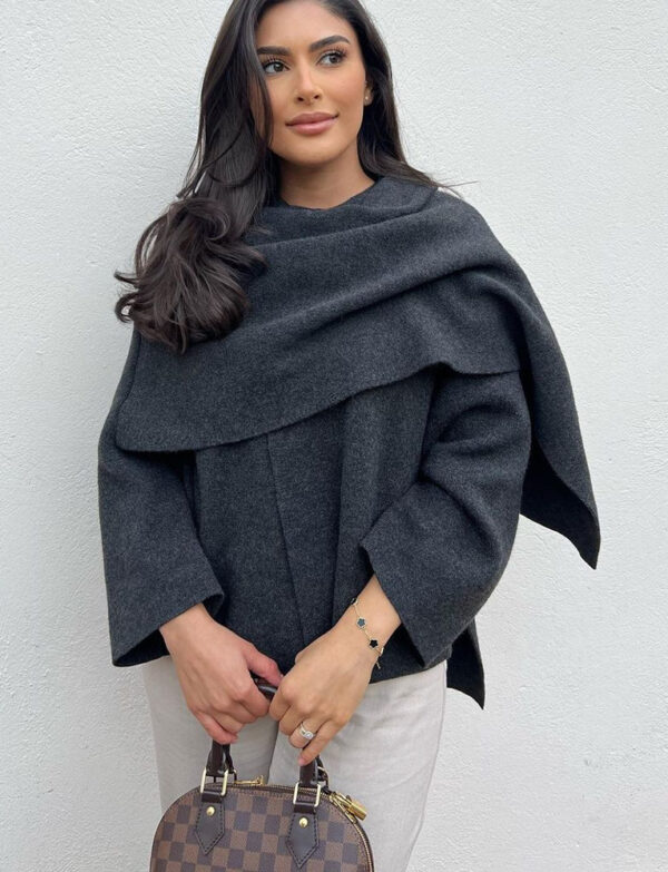 Casual Cape Knitted Sweater Coat - EverVibe