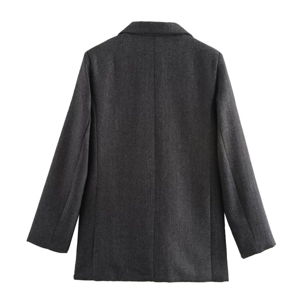 Fashion Long Sleeve Straight Suit Coat - EverVibe - Image 2
