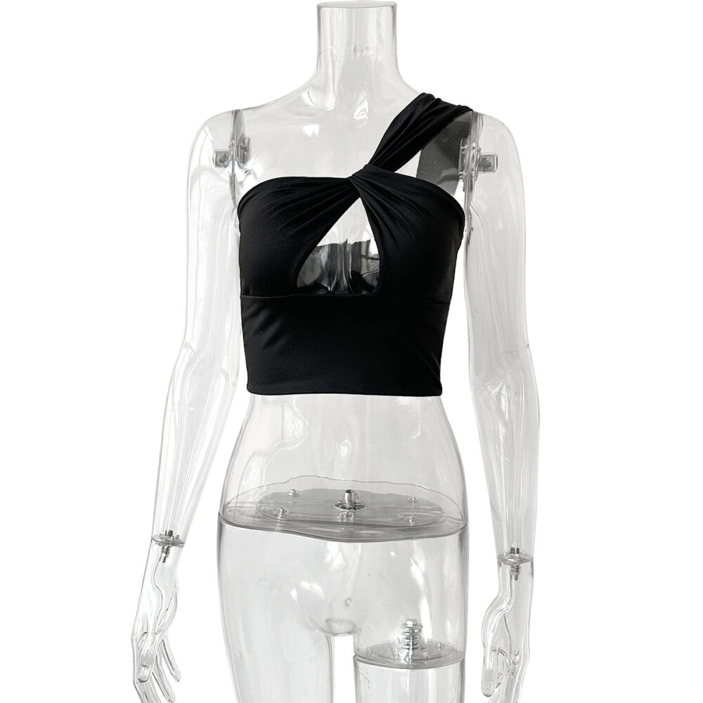 Casual One-shoulder Hollow-out - EverVibe - Image 2