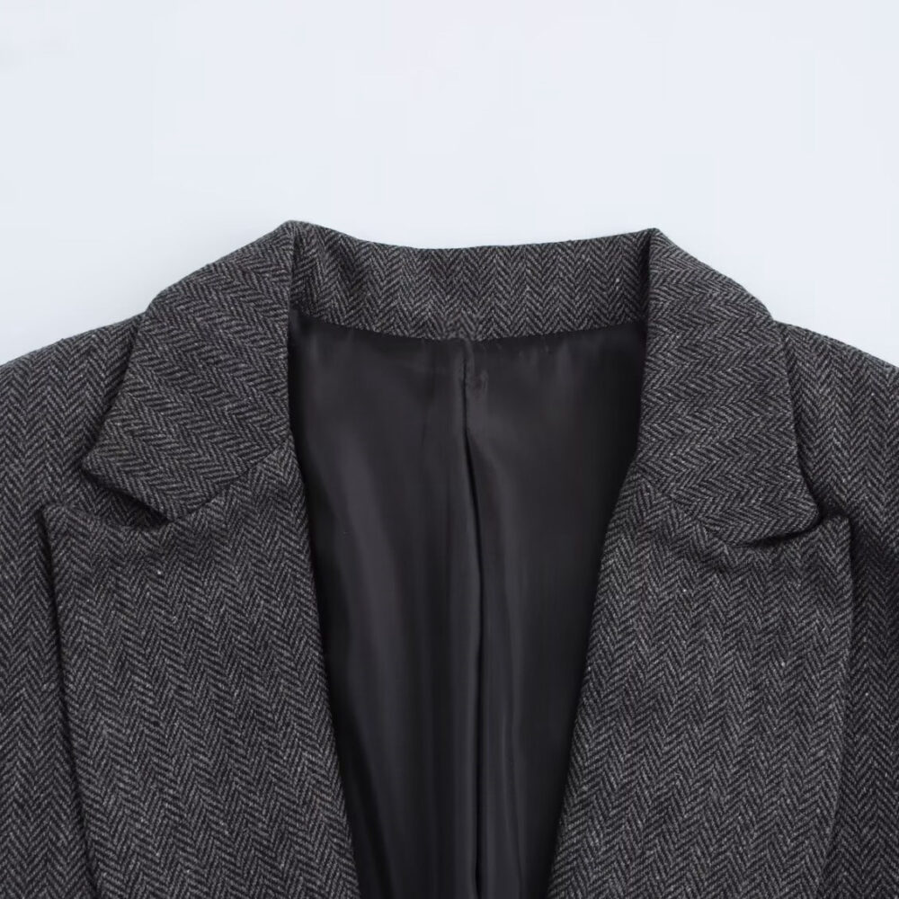 Fashion Long Sleeve Straight Suit Coat - EverVibe - Image 3