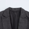 Fashion Long Sleeve Straight Suit Coat - EverVibe - Image 3