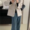 Round Neck Solid Color Top Coat - EverVibe - Image 6