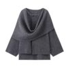 Casual Cape Knitted Sweater Coat - EverVibe - Image 5