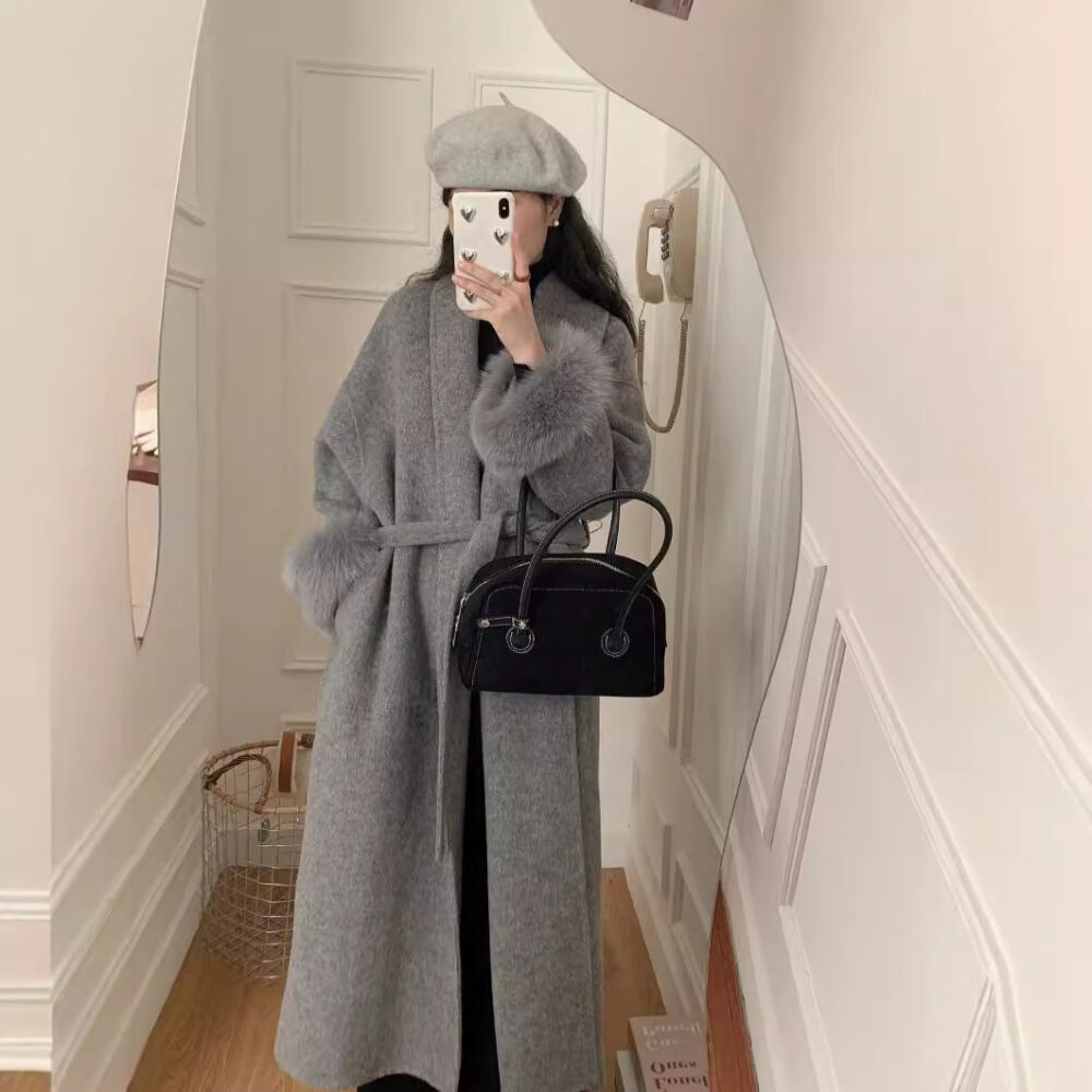 Long Lapel Reversible Cashmere - EverVibe - Image 4