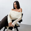 Jacquard Knitted Collar Long Sleeve - EverVibe - Image 3