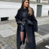 Buckle Lapel Long Overcoat - EverVibe - Image 4