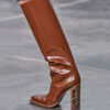 Square Toe Hollow-out Chunky Heel - EverVibe - Image 3