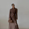 Lapel High Waist Slim Solid - EverVibe - Image 4