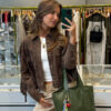 Street Brown Suede Fabric - EverVibe