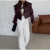 Leather Coat Short Loose - EverVibe - Image 2