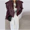 Leather Coat Short Loose - EverVibe - Image 4