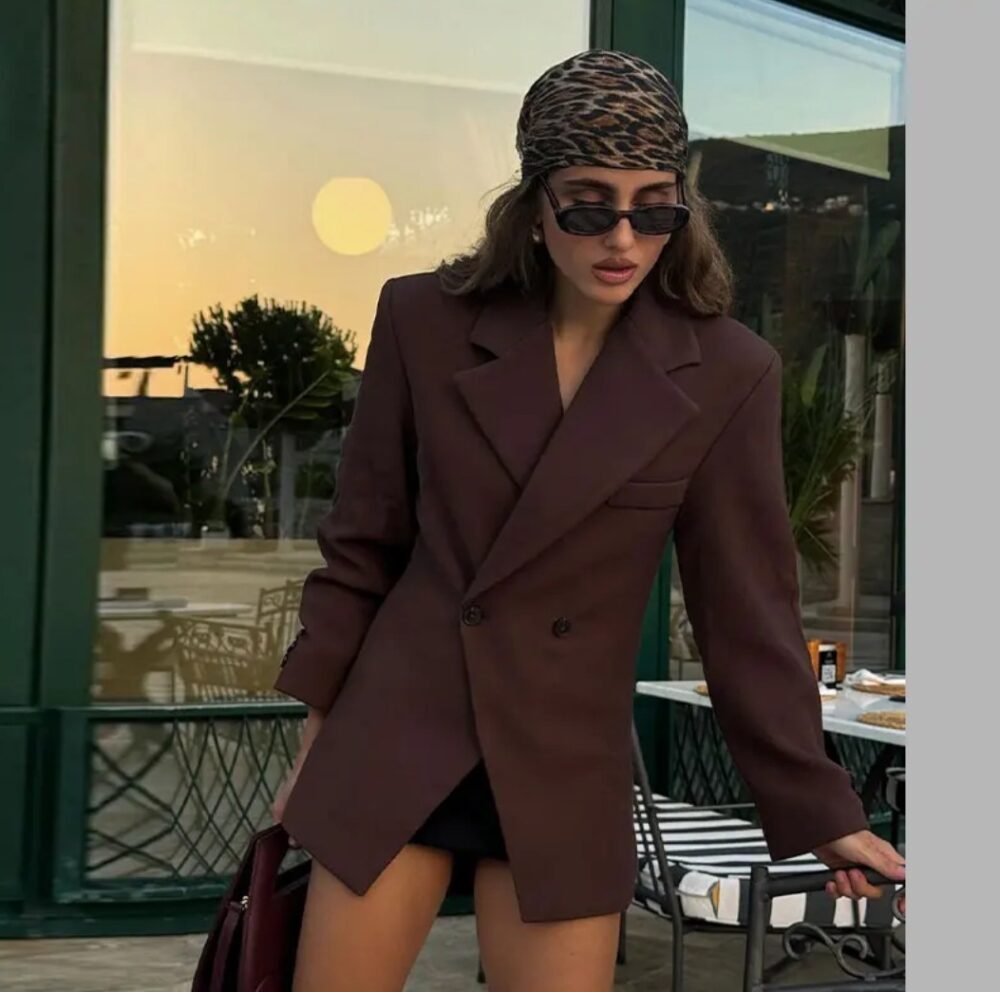Lapel High Waist Slim Solid - EverVibe - Image 3