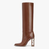 Square Toe Hollow-out Chunky Heel - EverVibe - Image 7
