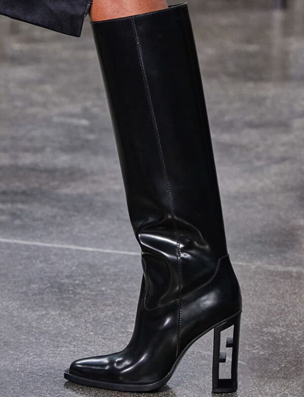 Square Toe Hollow-out Chunky Heel - EverVibe